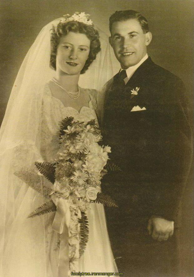 Ken Froome and Barbara Ironmonger on their Wedding Day.