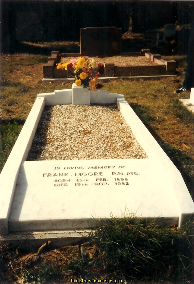 Frank Moore Headstone 1982